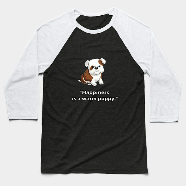 warm puppy Baseball T-Shirt by ART&LINES